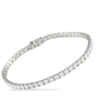 Lb Exclusive 14k White Gold 6.30ct Lab-grown Diamond Tennis Bracelet Lg03-091025 In Metallic