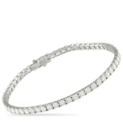 Lb Exclusive 14k White Gold 6.70ct Lab-grown Diamond Tennis Bracelet Lg04-091025 In Metallic