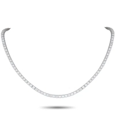 Lb Exclusive 14k White Gold 8.25ct Diamond Tennis Necklace Mf08-080625