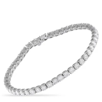 Lb Exclusive 14k White Gold 8.49ct Diamond Bracelet Mf28-031825 In Metallic