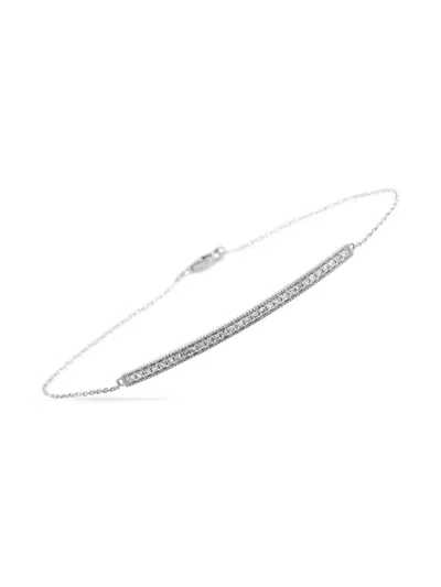 Pre-owned Lb Exclusive 14k White Gold Diamond Bracelet