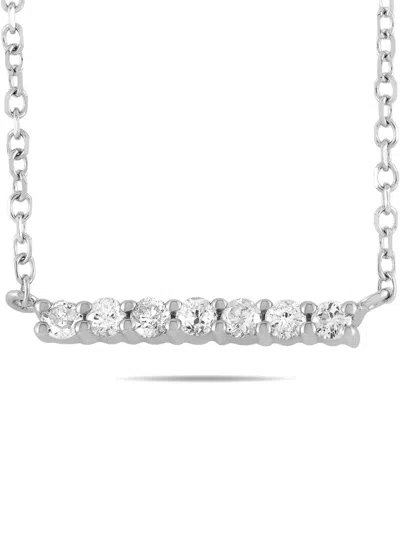Pre-owned Lb Exclusive 14k White Gold Diamond Necklace