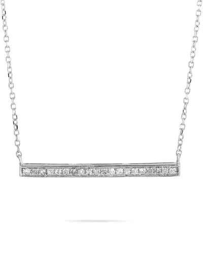 Pre-owned Lb Exclusive 14k White Gold Diamond Necklace