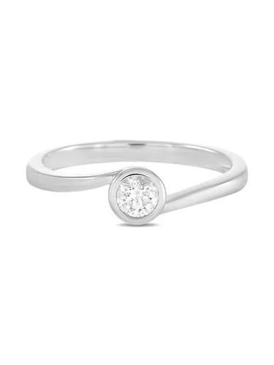 Pre-owned Lb Exclusive 14k White Gold Diamond Ring