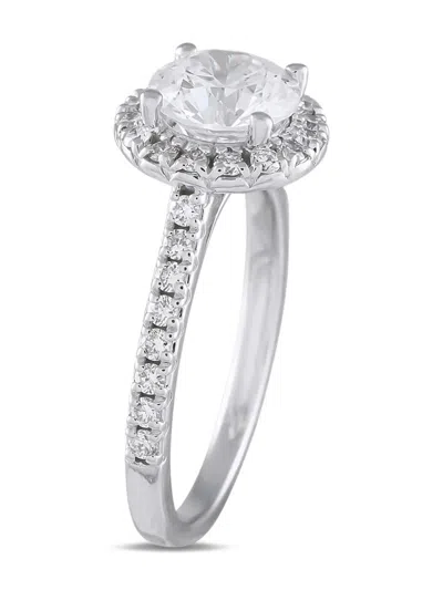 Pre-owned Lb Exclusive 14k White Gold Diamond Ring In Silver