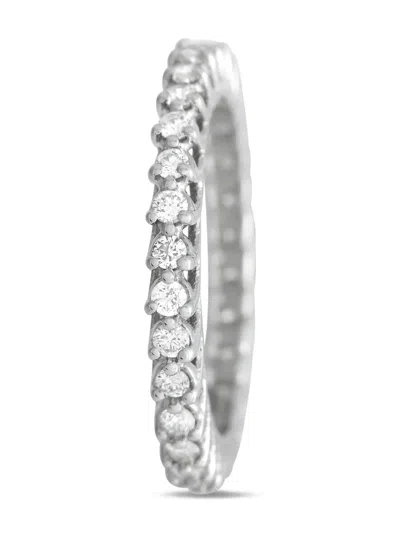Pre-owned Lb Exclusive 14k White Gold Eternity Band Diamond Ring