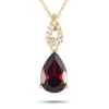 LB EXCLUSIVE LB EXCLUSIVE 14K YELLOW GOLD 0.06CT DIAMOND AND GARNET NECKLACE PD4 16184YGA