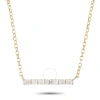 LB EXCLUSIVE LB EXCLUSIVE 14K YELLOW GOLD 0.10CT DIAMOND BAR NECKLACE