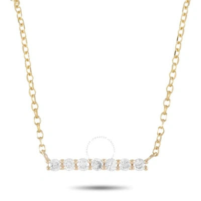 Lb Exclusive 14k Yellow Gold 0.10ct Diamond Bar Necklace In Multi-color