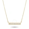Lb Exclusive 14k Yellow Gold 0.10ct Diamond Bar Necklace In Multi-color