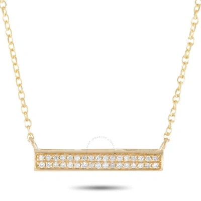 Lb Exclusive 14k Yellow Gold 0.15ct Diamond Bar Necklace In Multi-color