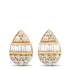 LB EXCLUSIVE LB EXCLUSIVE 14K YELLOW GOLD 0.18CT DIAMOND CLUSTER PEAR EARRINGS ER28512 Y