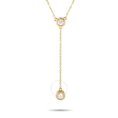 Lb Exclusive 14k Yellow Gold 0.20 Ct Diamond Pendant Necklace In Multi-color