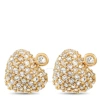 Lb Exclusive 14k Yellow Gold 0.25 Ct Diamond Heart Earrings In Multi-color