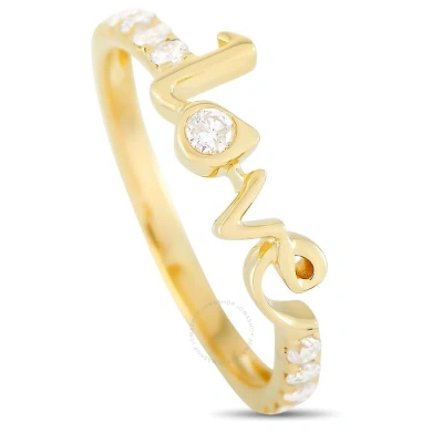 Lb Exclusive 14k Yellow Gold 0.25 Ct Diamond Love Ring In Multi-color
