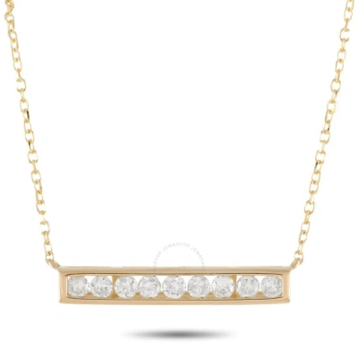 Lb Exclusive 14k Yellow Gold 0.25 Ct Diamond Pendant Necklace In Multi-color