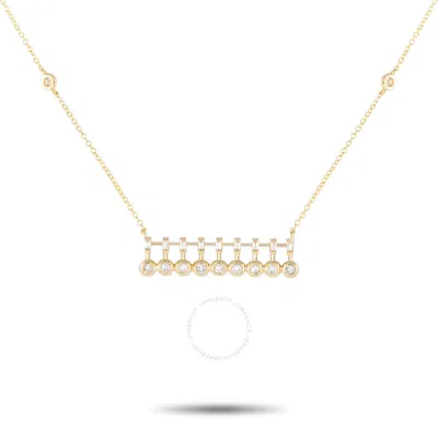 Lb Exclusive 14k Yellow Gold 0.25ct Diamond Bar Necklace Pn15366 Y