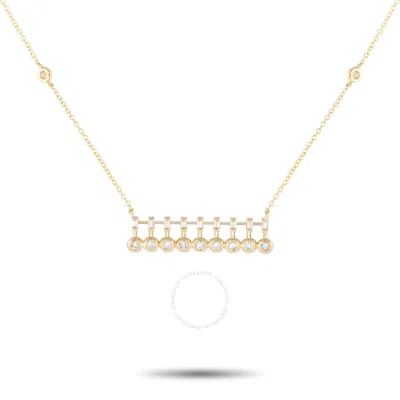 Lb Exclusive 14k Yellow Gold 0.25ct Diamond Bar Necklace Pn15366 Y In Multi-color