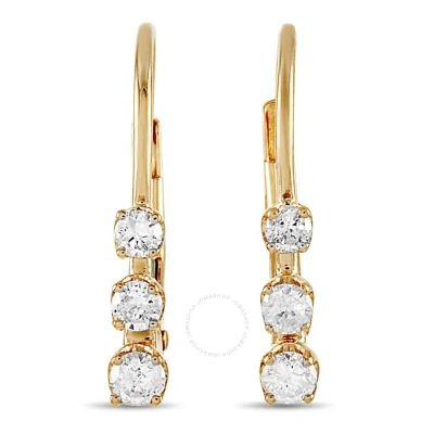 Lb Exclusive 14k Yellow Gold 0.25ct Diamond Earrings In Multi-color