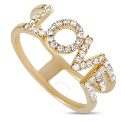Lb Exclusive 14k Yellow Gold 0.35 Ct Diamond Love Ring In Multi-color