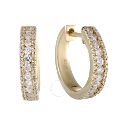 Lb Exclusive 14k Yellow Gold 0.50 Ct Diamond Hoop Earrings In Multi-color