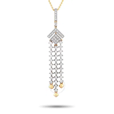 Lb Exclusive 14k Yellow Gold 0.50ct Diamond Necklace Pn15299 In Metallic