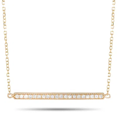 LB EXCLUSIVE 14K YELLOW GOLD 0.10 CT DIAMOND PENDANT NECKLACE