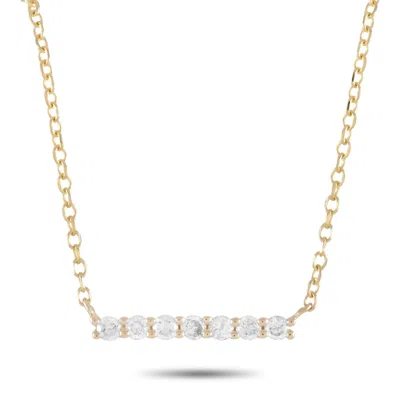Lb Exclusive 14k Yellow Gold 0.10 Ct Diamond Pendant Necklace