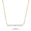 Lb Exclusive 14k Yellow Gold 0.10ct Diamond Bar Necklace In Gold