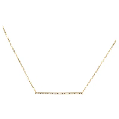 Pre-owned Lb Exclusive 14k Yellow Gold 0.10ct Diamond Pendant Necklace Pn16760-y