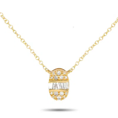 Lb Exclusive 14k Yellow Gold 0.13ct Diamond Necklace Pn15563