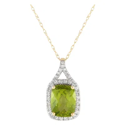 Pre-owned Lb Exclusive 14k Yellow Gold 0.13ct Diamond Pendant Necklace Pd4-15472ype