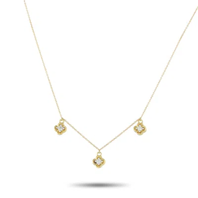 Lb Exclusive 14k Yellow Gold 0.15ct Diamond Necklace Nk01635