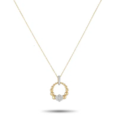 Lb Exclusive 14k Yellow Gold 0.15ct Diamond Pendant Necklace Pn15477-y