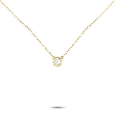 Lb Exclusive 14k Yellow Gold 0.20ct Diamond Necklace Ank-15785