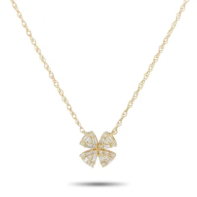 Lb Exclusive 14k Yellow Gold 0.20ct Diamond Pendant Necklace Pn16291-y