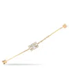 Lb Exclusive 14k Yellow Gold 0.20ct Diamond Station Bracelet Br09802-y In Silver
