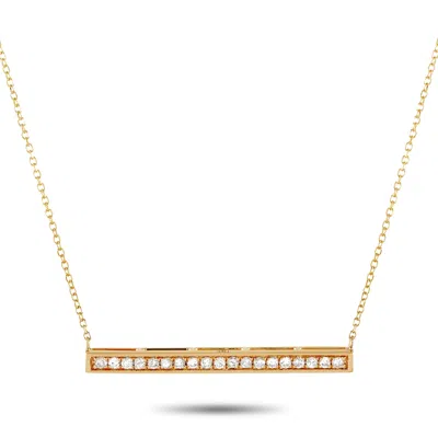 LB EXCLUSIVE 14K YELLOW GOLD 0.25 CT DIAMOND PENDANT NECKLACE