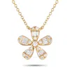 LB EXCLUSIVE LB EXCLUSIVE 14K YELLOW GOLD 0.25CT DIAMOND FLOWER NECKLACE NK01580 Y