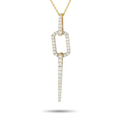 Lb Exclusive 14k Yellow Gold 0.25ct Diamond Geometric Necklace Pn16230-y