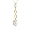 Lb Exclusive 14k Yellow Gold 0.25ct Diamond Hexagon Necklace Pn16342 In Gold