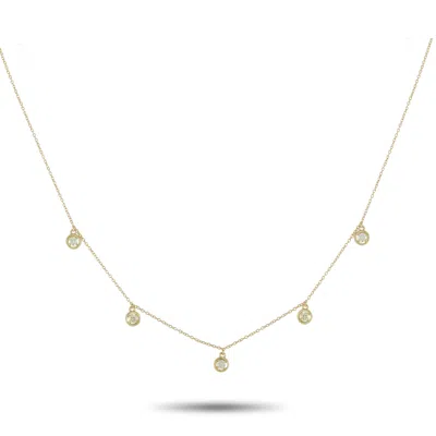 Lb Exclusive 14k Yellow Gold 0.25ct Diamond Necklace Nk02083-y