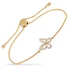 Lb Exclusive 14k Yellow Gold 0.30 Ct Diamond Butterfly Bracelet In Gold
