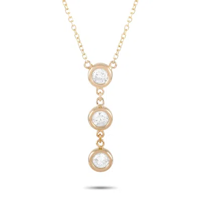 Lb Exclusive 14k Yellow Gold 0.38 Ct Diamond Pendant Necklace