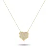 Lb Exclusive 14k Yellow Gold 0.40ct Diamond Heart Pendant Necklace Pn16833-y In Gold