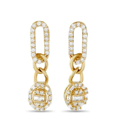 Lb Exclusive 14k Yellow Gold 0.45ct Diamond Oval Drop Earrings Er29998-y