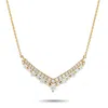 Lb Exclusive 14k Yellow Gold 0.50ct Diamond V-shaped Pendant Necklace Pn16159-y In Gold