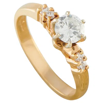 Pre-owned Lb Exclusive 14k Yellow Gold 0.58ct Diamond Ring Mf11-070226