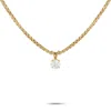 Lb Exclusive 14k Yellow Gold 0.70ct Diamond Solitaire Necklace Mf34-110625 In Gold