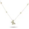 Lb Exclusive 14k Yellow Gold 0.75ct Diamond Butterfly Pendant Necklace Pn16066-y